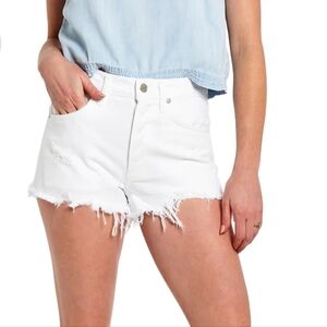 Agolde Parker Denim Shorts White